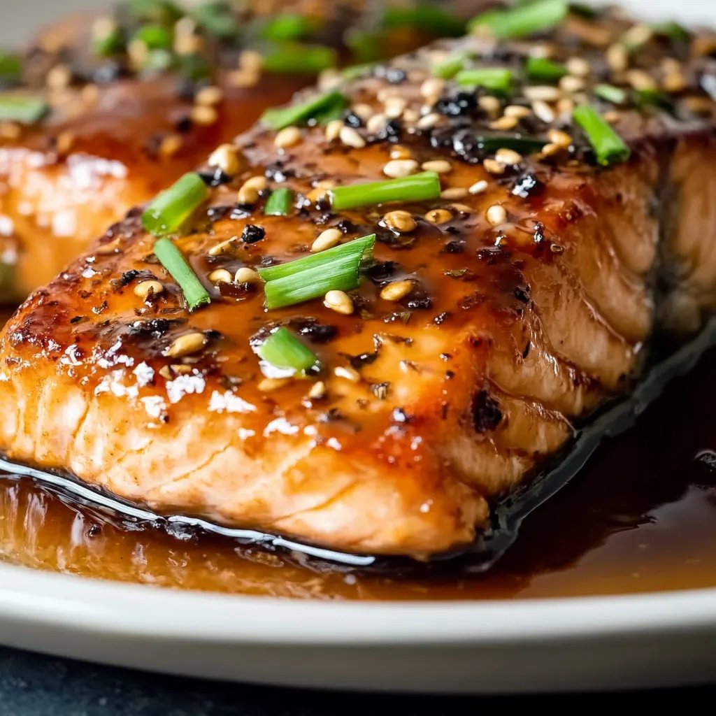 Honey Bourbon Glazed Salmon