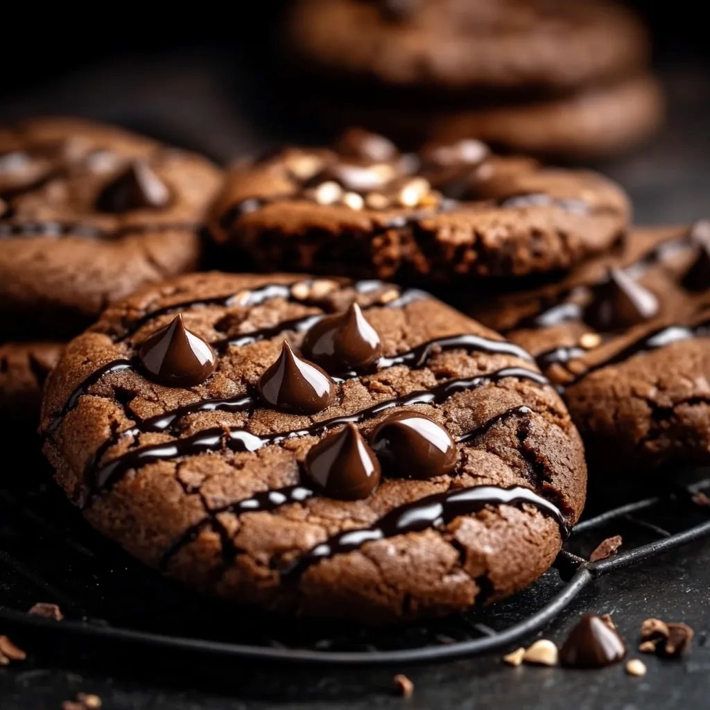 Espresso Chocolate Fudge Cookies