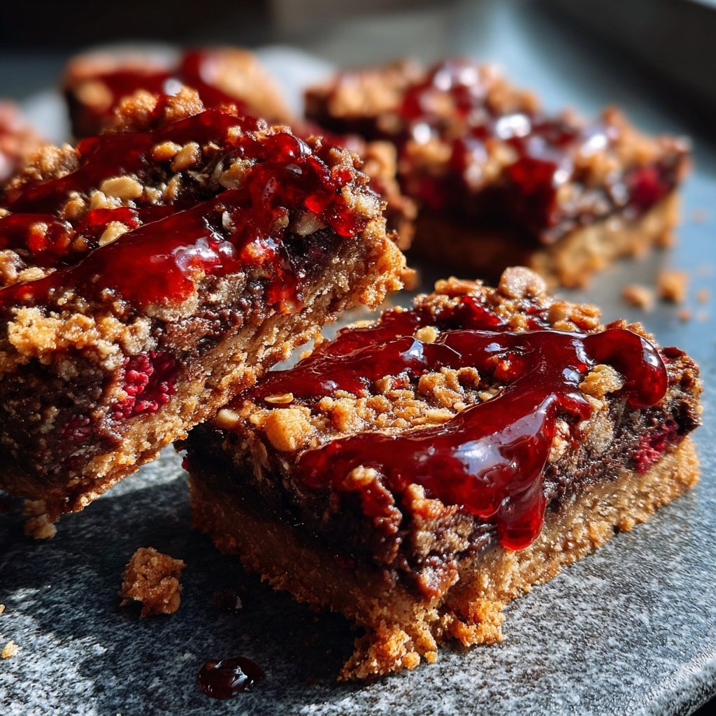 Chocolate Raspberry Almond Slice
