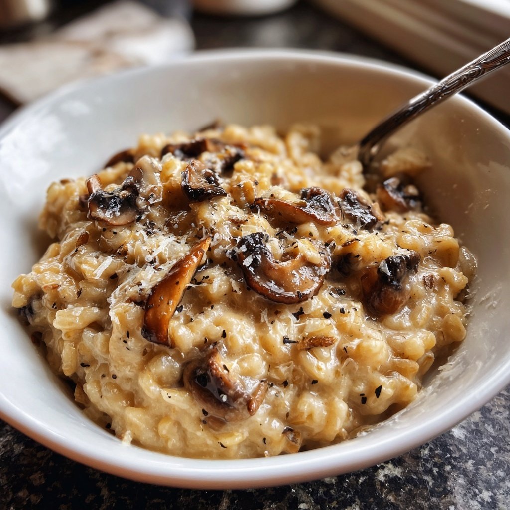 Creamy Mushroom Barley Risotto