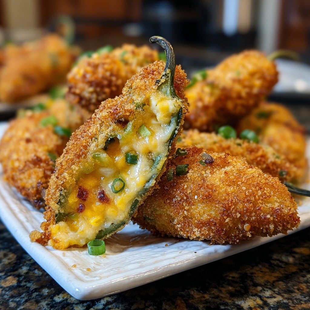Jalapeno Poppers Stuffed with Corn