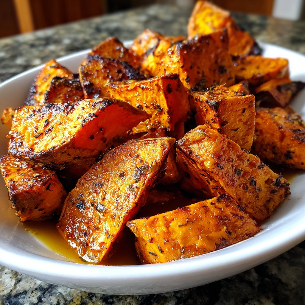 Jamaican Jerk Roasted Sweet Potatoes
