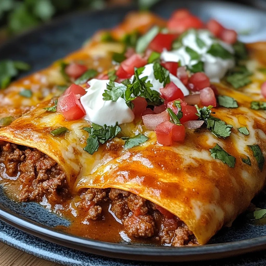 Easy Ground Beef Enchiladas