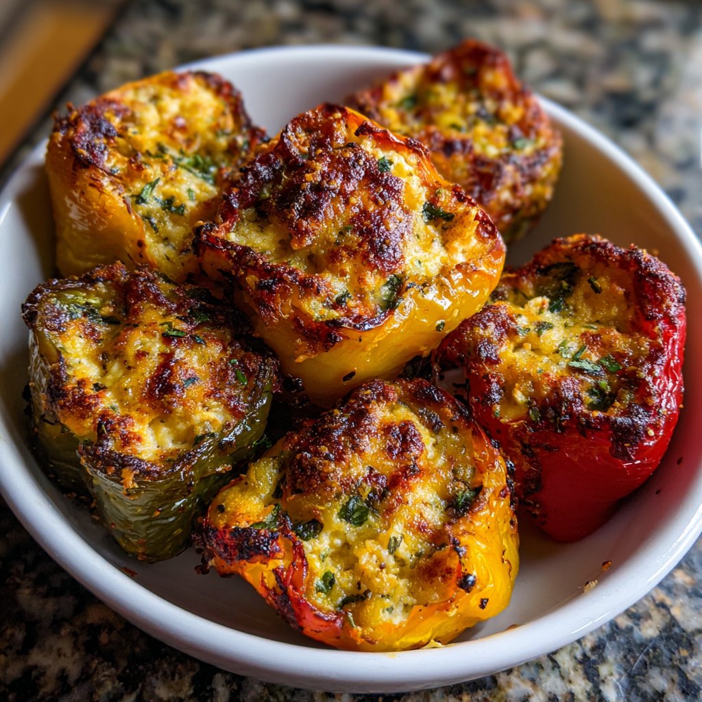Super Bowl Appetizer Stuffed Mini Peppers