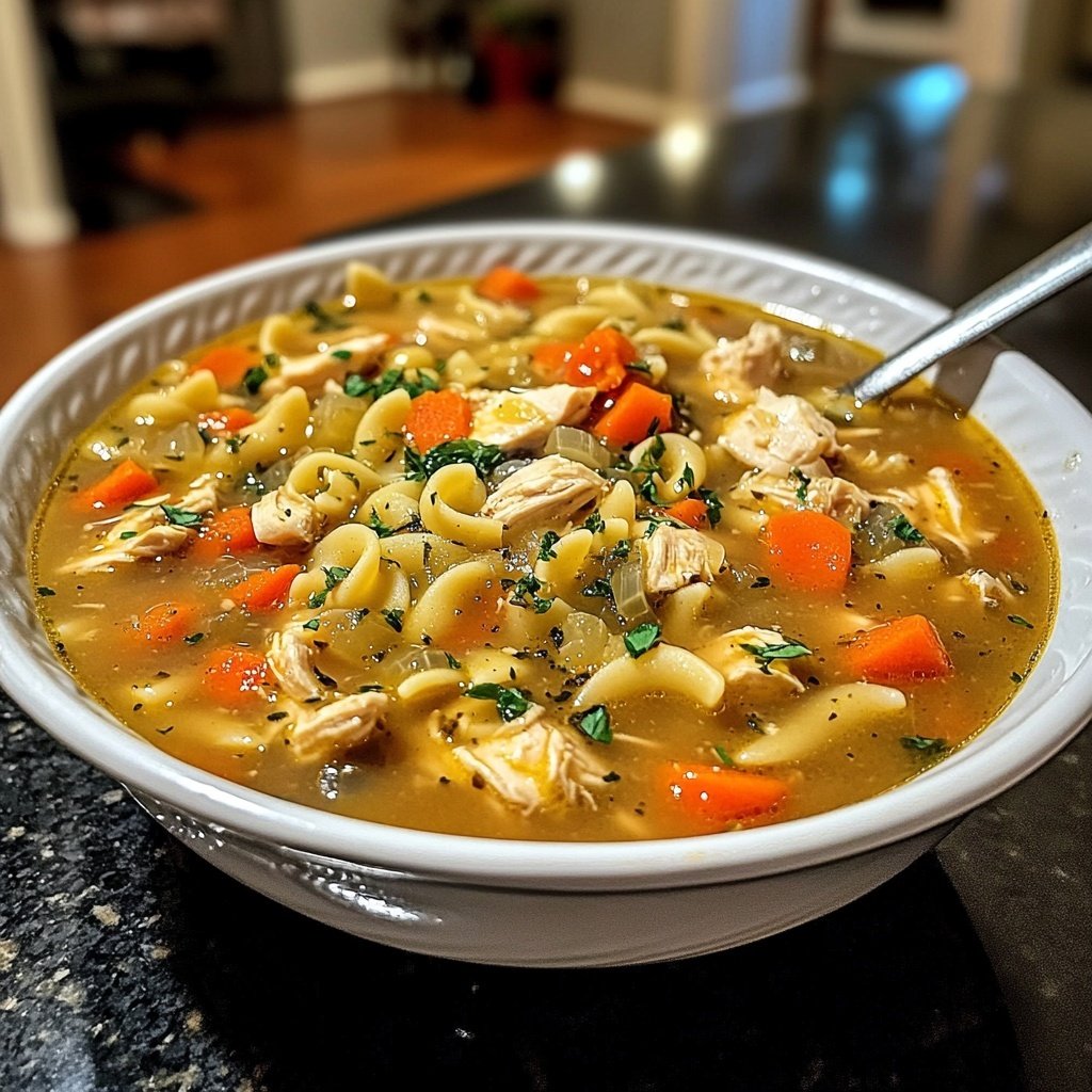 Healthy Crockpot Chicken Noodle Soup