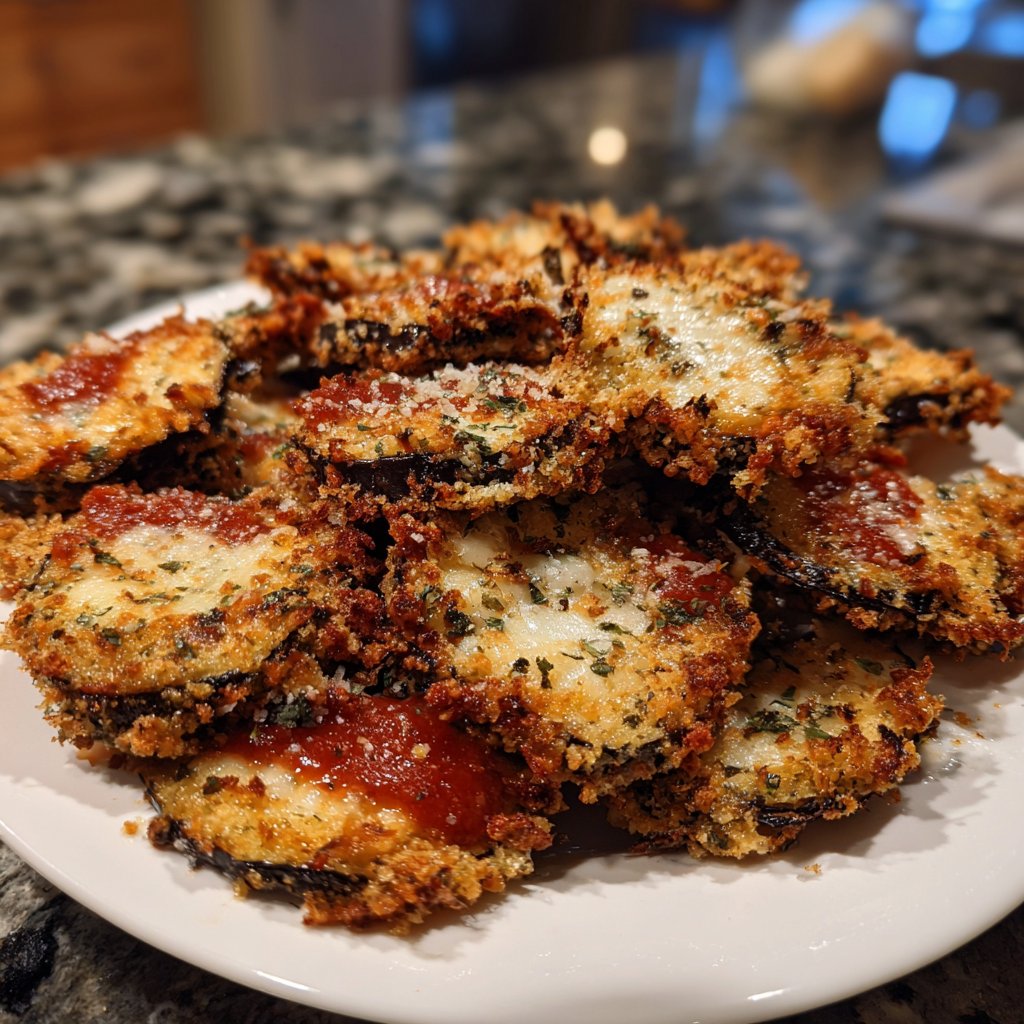 Crispy Eggplant Parmesan Chips