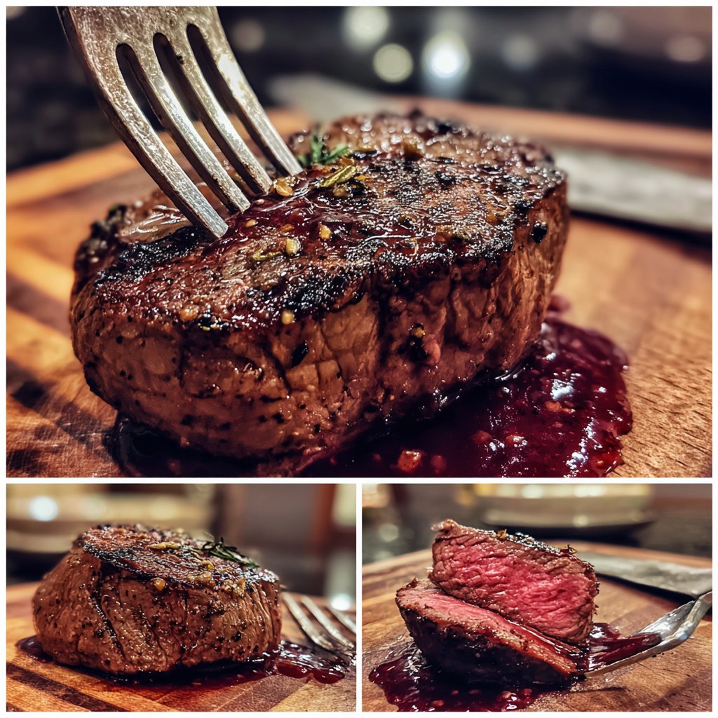 Romantic Filet Mignon with Red Wine Sauce