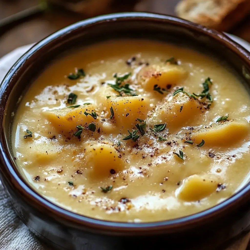 Cheddar Garlic Herb Potato Soup