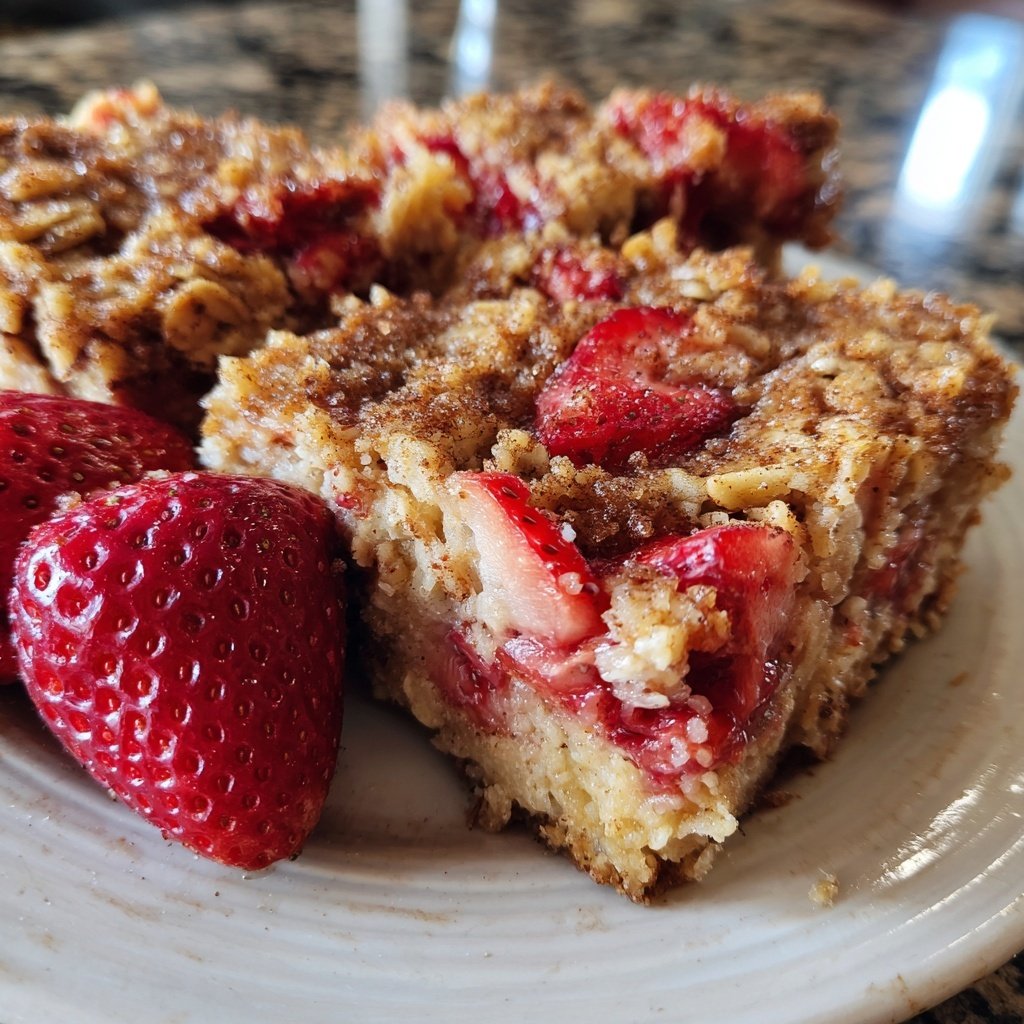 Baked Oatmeal With Strawberries