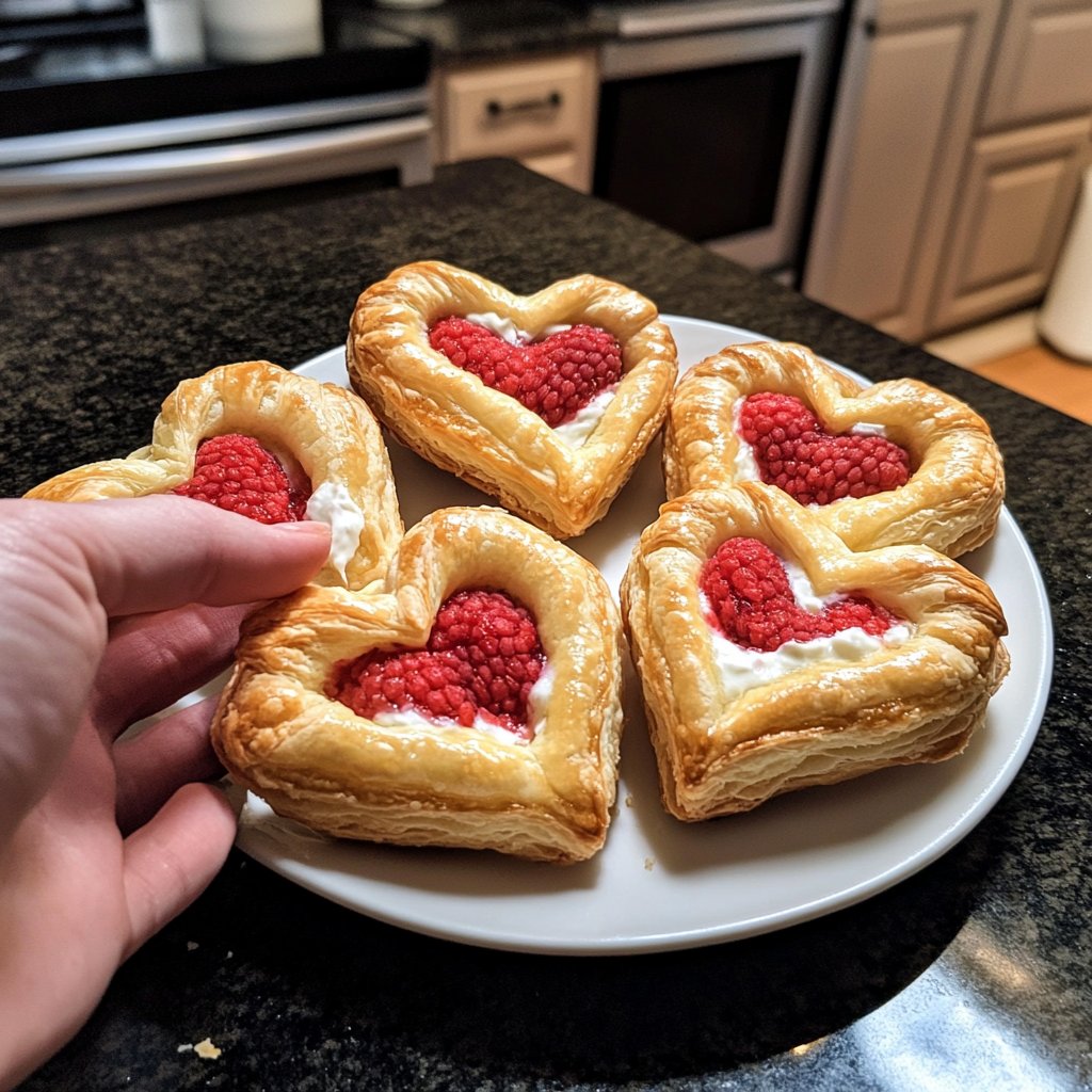 Valentines Snacks Mini Puff Pastries