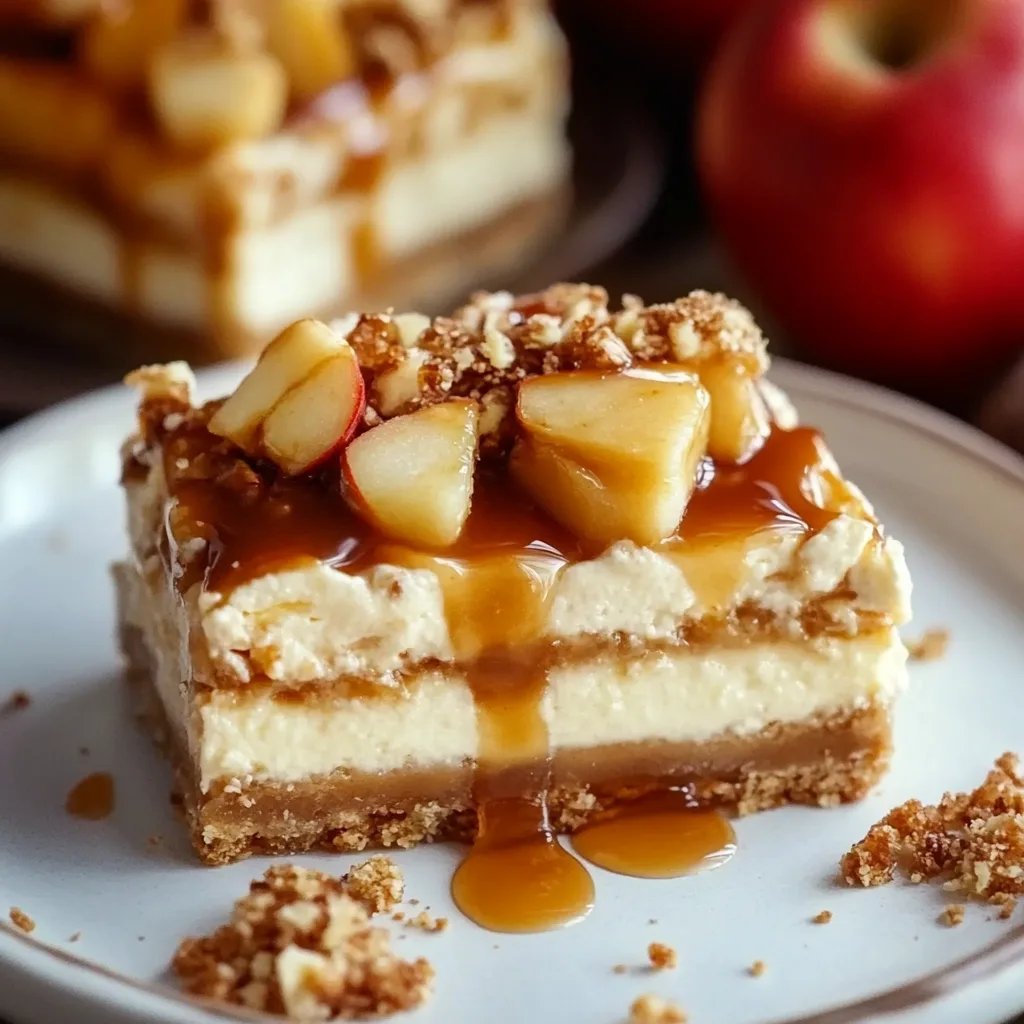 Caramel Apple Cheesecake Bars