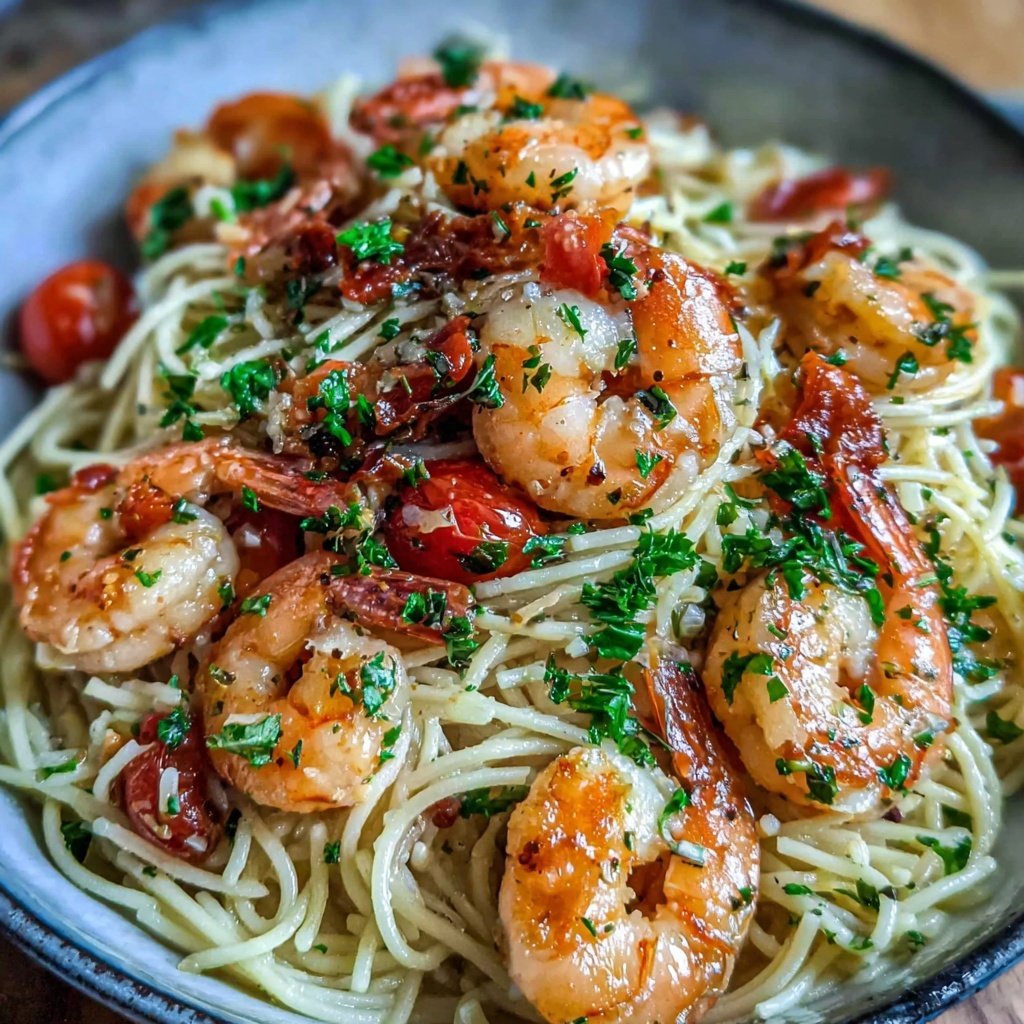 Angel Hair Pasta With Lemon Shrimp
