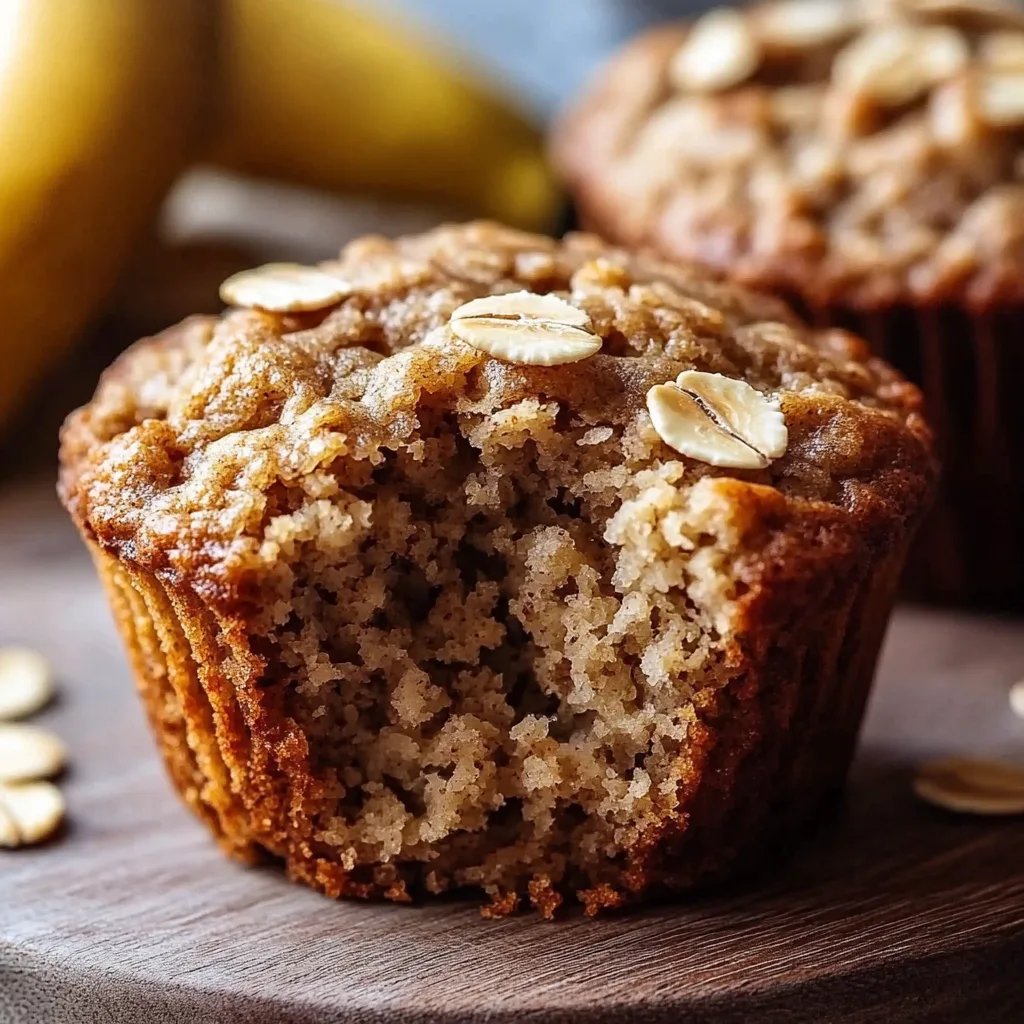 Healthy Banana Oatmeal Muffins