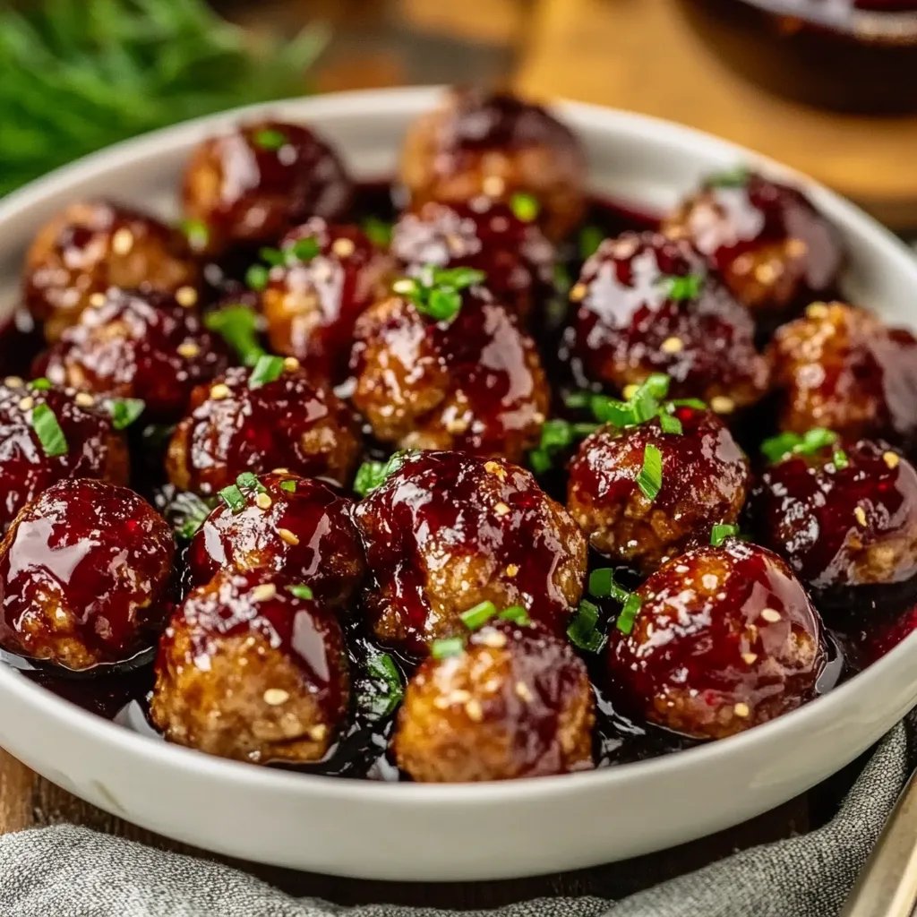 Quick Christmas Cranberry Meatballs
