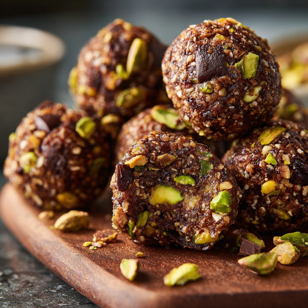 Chocolate Pistachio Energy Bites