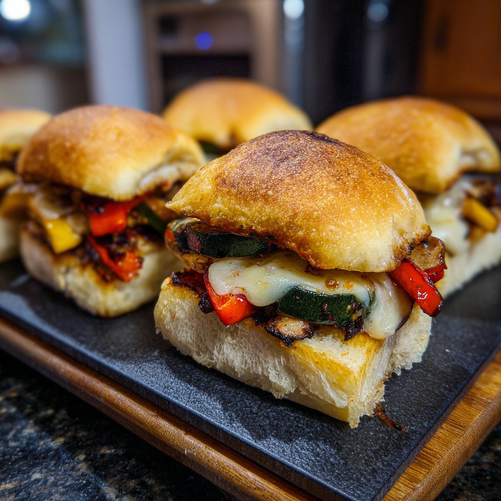 Sliders with Grilled Vegetables