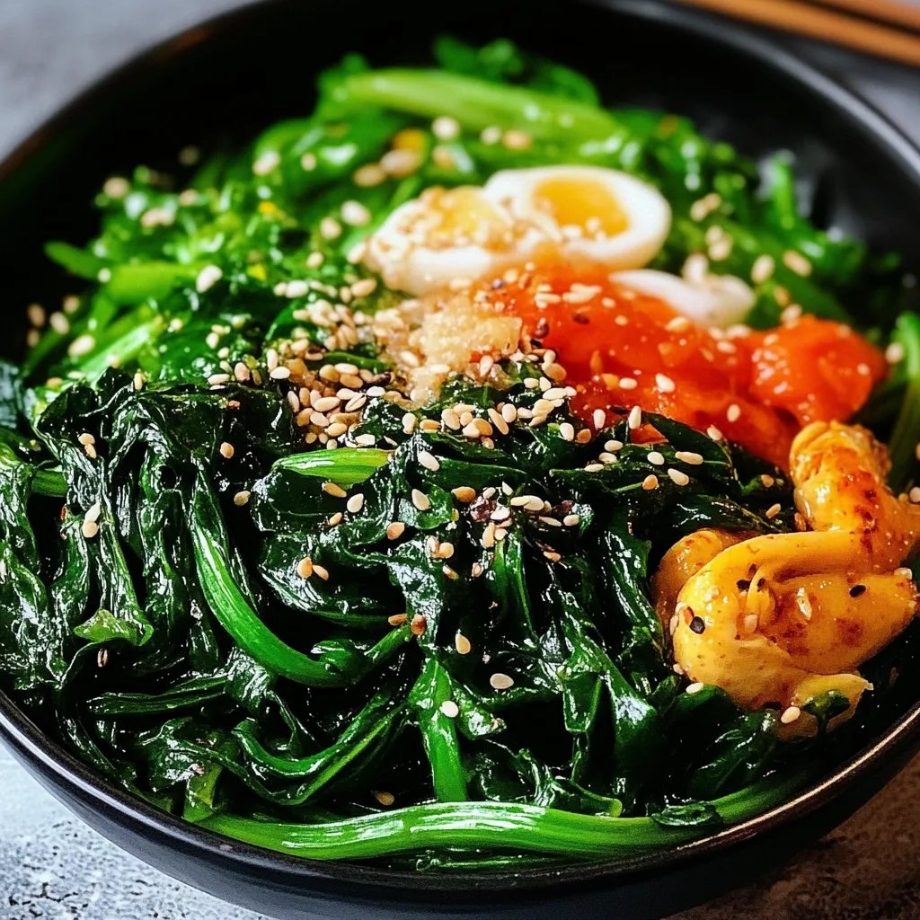 Korean Spinach Salad 2 Ways